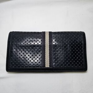 Bally Long Perforated Leather Wallet